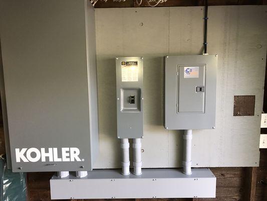 300A service with automatic transfer switch.