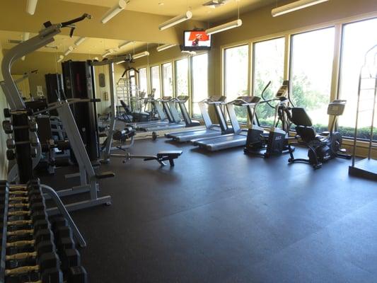 Gym inside the clubhouse.