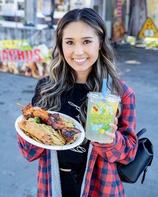 Chinese BBQ Skewer and Lemonade