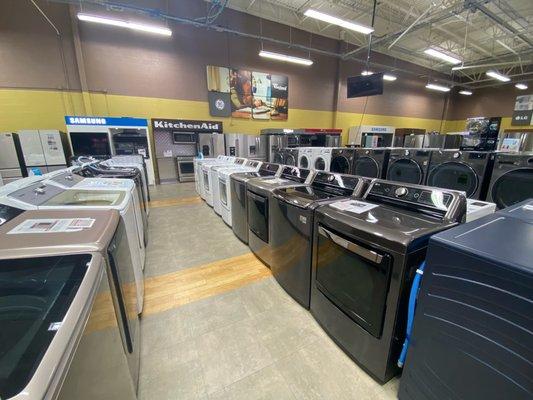 Washer and dryer section of Spring Hill's appliance section