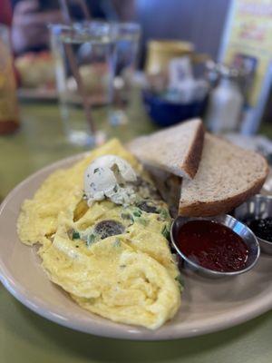 Egg White Jalapeno Cheddar Omelet*