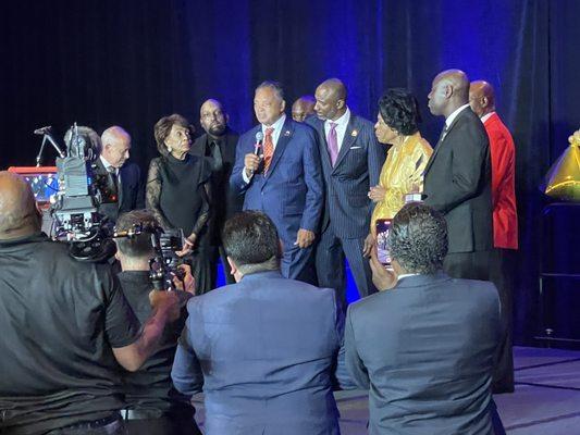 Rev. Jesse Jackson, CongressWoman Maxine Waters, US Ambassador Diane Watson and Attorney Benjamin Crump