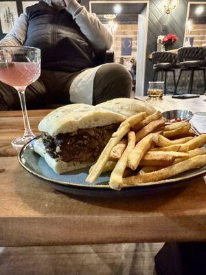 The Braised Beef Sandwich & the Hat Trick to Drink