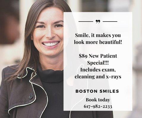 New Patient Special! We are open and taking new patients.