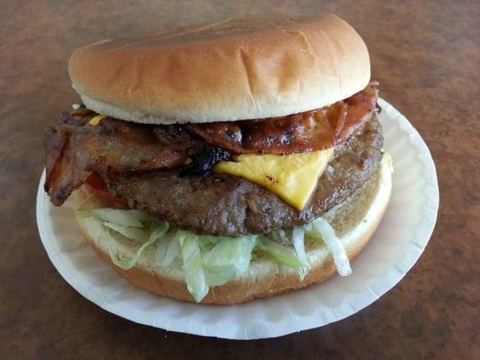 $3.99 Jumbo Bacon Cheeseburger Sandwich - 3 Stars - About the same as you served at your last picnic.