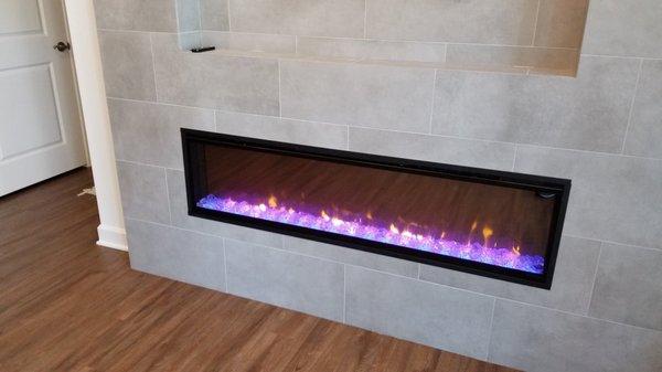 Custom remodel for gas fireplace & smart TV