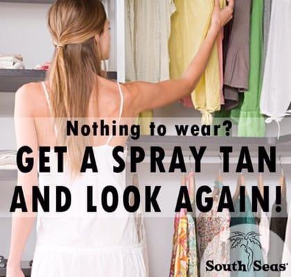 #southseas - airbrush tanning is for everyone! Perfect outfit option every time :)