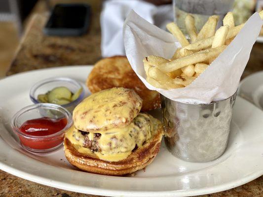 Macaroni and Cheese Burger - son said it was one of the best burgers he ever had :)