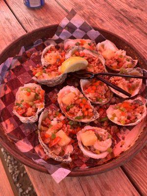 Kitchen sink steamed oysters