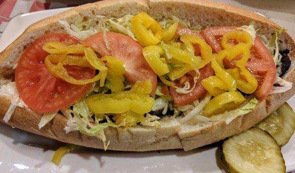 Cheeseburger hoagie