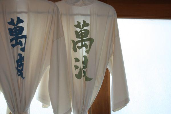 Don one of our Yukata's while you Spa