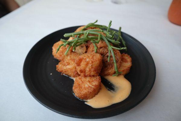 Crispy Scallops ($22)