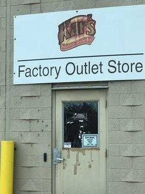 Factory outlet hours. Wednesday- Friday 10 am - 5 pm