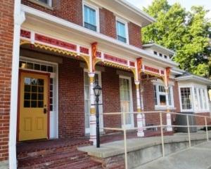 Guest entrance to the Brookville Lodge