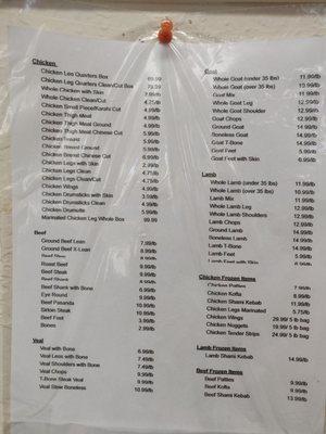 Meat prices menu Jul-2021. Their prices are higher then comparable stores. They also don't provide their prices on the phone.