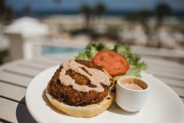 Crab cake sandwich