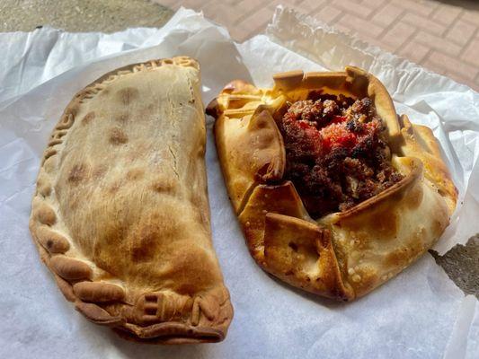 Veggie and Fatay empanadas