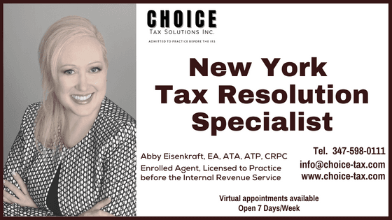 Tax problems?  Don't use the fake companies on TV!  Work with a real NY specialist.