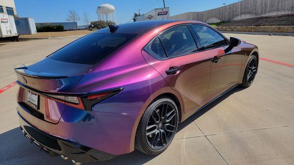 Chameleon gloss wrap on 2023 Lexus IS500 F.