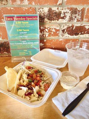 Cajun Panko White Fish Taco, taco Tuesday deals