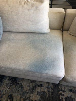 Stained sectional cushion