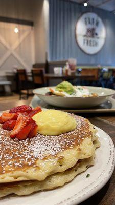 Lemon Ricotta Pancakes! Best pancakes I've ever had!