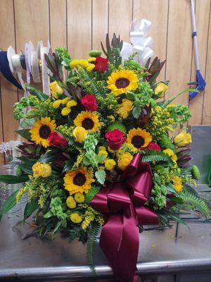 Stunning custom basket arrangement