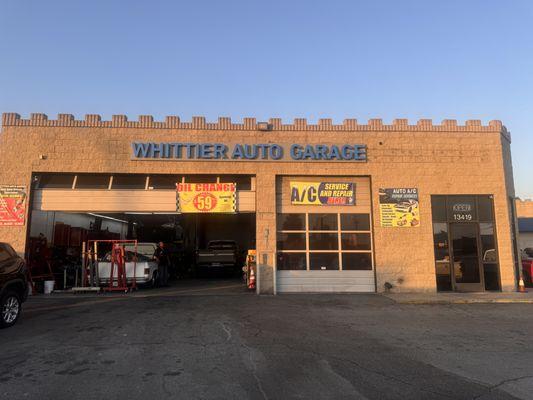 Front of the shop located at 13419 Lambert rd in Whittier.