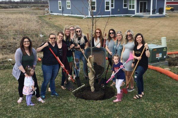 Planting a tree for Earth Day