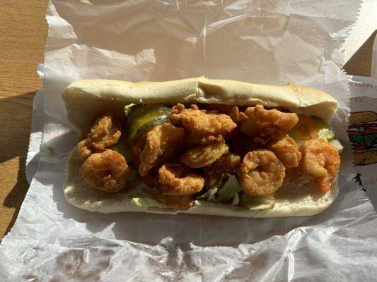 Shrimp po boy (half)