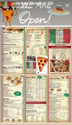 Full menu