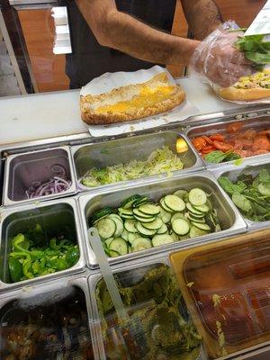 All Fresh ingredients. Very rare at subway.