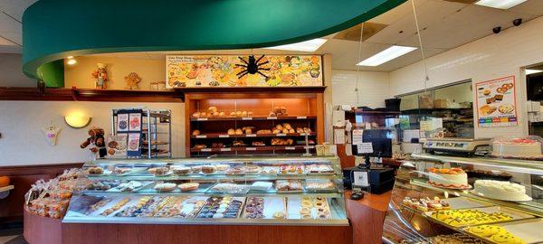 Inside pastries counter