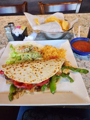 Seafood Quesadillas + Chips and salsa