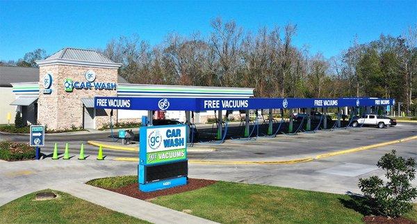 Central location of Geaux Clean Car Wash