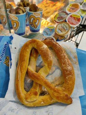 Free birthday pretzel: Garlic and Parmesan! Thanks!