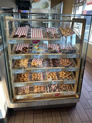 Late afternoon donut selection