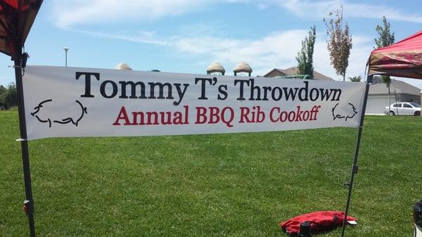 BBQ Rib Cookoff Banner from Party Warehouse, Tracy, CA.