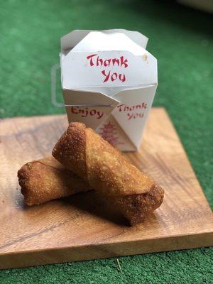 Shrimp Egg Rolls and fried rice