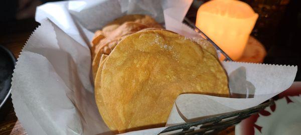 Crispy tortillas