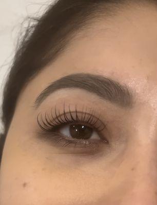 After a lash lift and tint