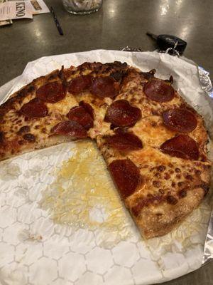 Pepperoni pizza bar type