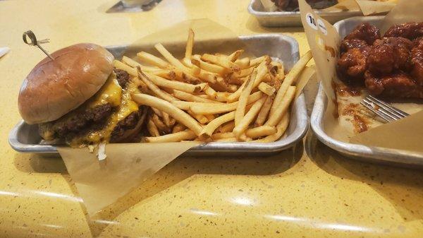 All-American Cheeseburger with fries