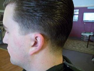 1950 pompadour Cut by Master barber Marvin C. Lloyd