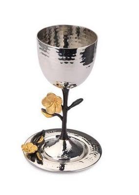 Stainless Steel Hammered Kiddish Cup