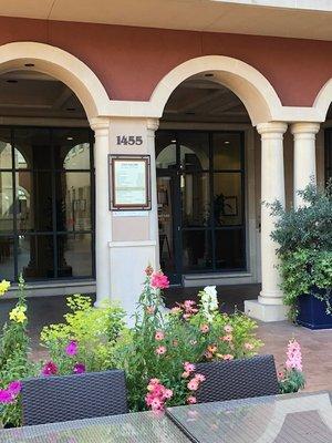 The Oenotri Courtyard leading to our entrance in the Napa Square Building.