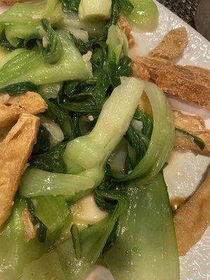 Baby bok choy with tofu added