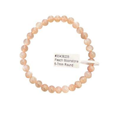 Peach moonstone bracelet