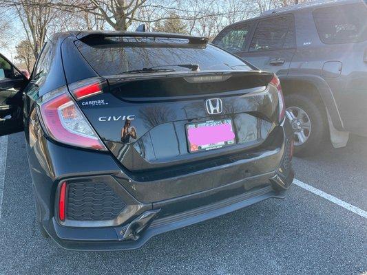 My car before fixing and the last photo is after I got it back!