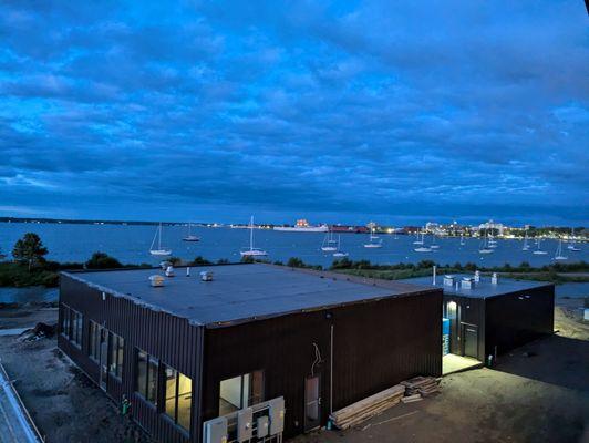 Looking out on Muskegon Lake.